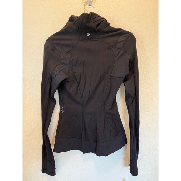Lululemon Bhakti Yoga Jacket Women's Black Asymmetrical Zip Size 4 Athletic‎ - Picture 7 of 13